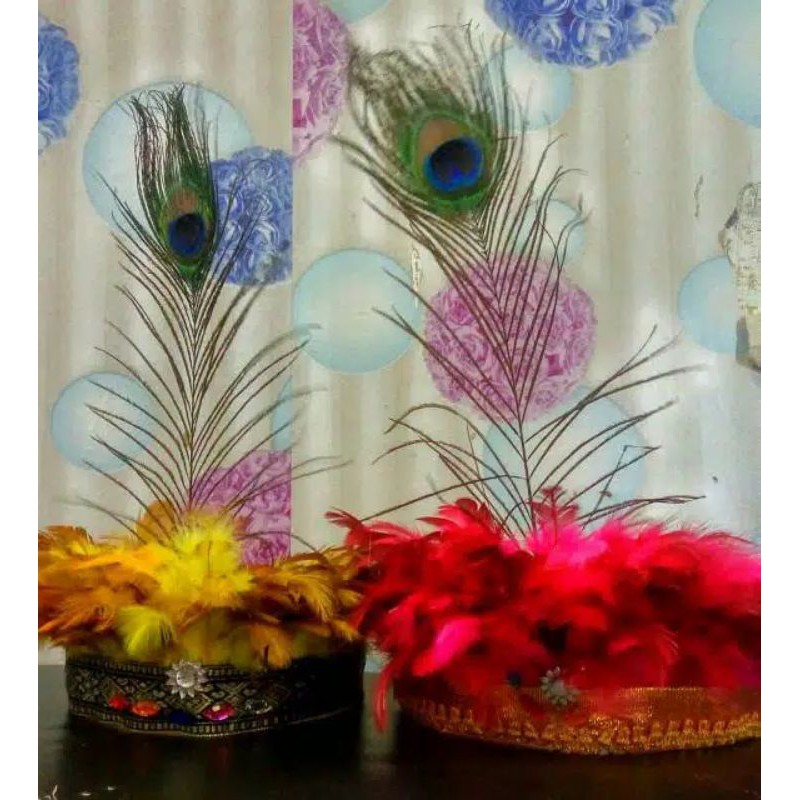 mahkota merak/mahkota bulu/topi bulu