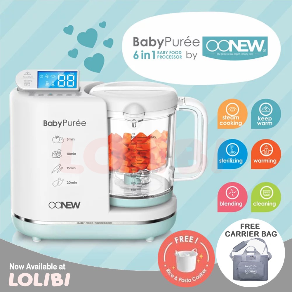 OONEW Baby Pure Food Processor 6in1 Steamer Blender Mpasi Bayi Green  Honeydew