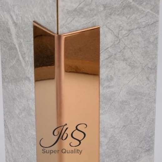 L MIRROR ROSE GOLD 10x10x3.050mm T: 0.8mm SIKU L STAINLESS SUS 201