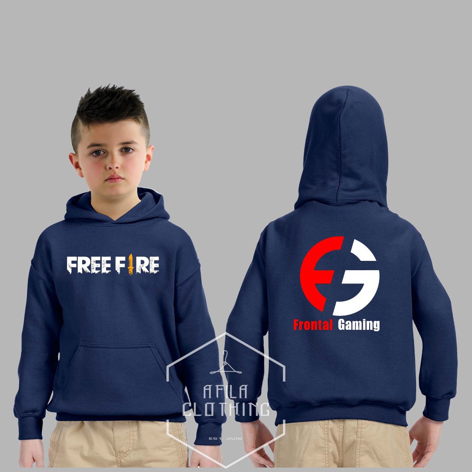 JAKET SWEATER HOODIE ANAK FREEFIRE FRONTAL GAMING AFILA CLOTHING