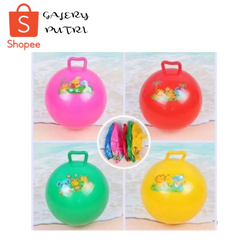 Bola Jumping Jumbo  45cm & 65cm / Bahan Karet Tebal