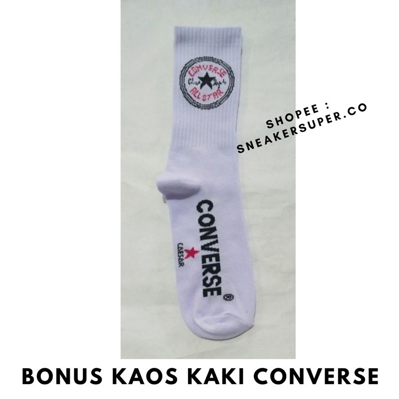 (PREMIUM) Sepatu Converse 70s High Egret Black White - c70sh-6