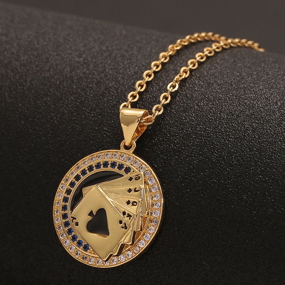 Sederhana ins gaya baru kalung Pedang Keadilan poker liontin retro personalized kalung