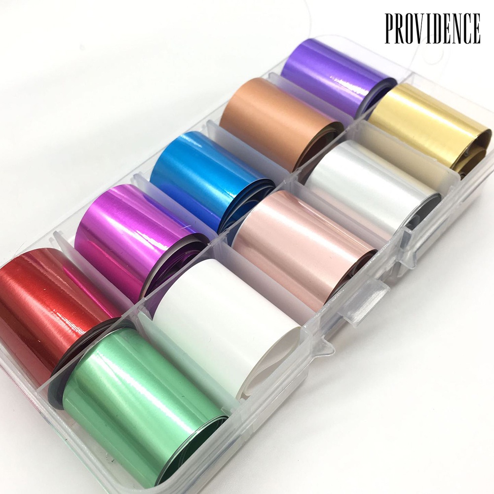 Providence 10 Rol / Set Stiker Kuku Holografik Motif Langit Berbintang Untuk Dekorasi Nail Art / Manicure Diy