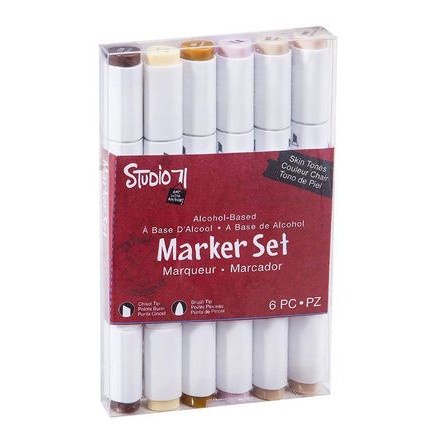 

TOUCHNEW Sketch Art Marker Set Alcohol Based Dual Tips (6pcs) - 002