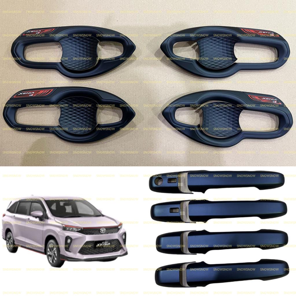 Paket Outer Handle Cover Avanza Xenia Veloz 2021 2022 UP Exclusive Hitam Chrome