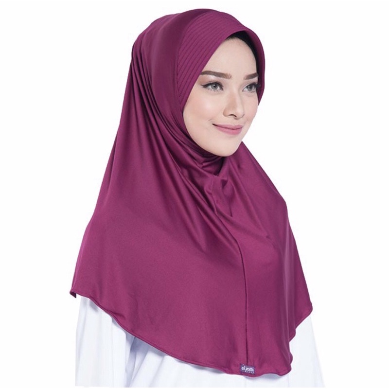 Elzatta - Jilbab Instan Zaria Casual-611 Burgundi