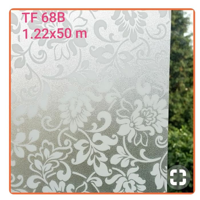 

Stiker Sandblast motiv Bunga warna putih