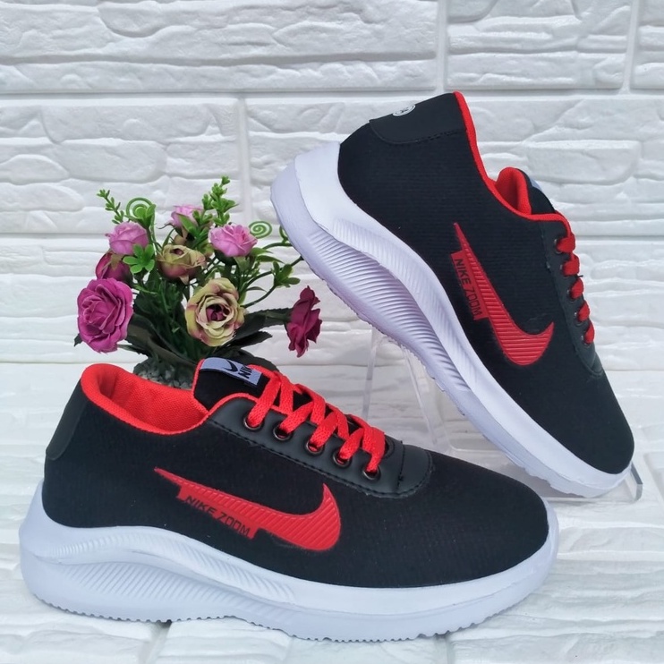 [COD] SEPATU ANAK SEKOLAH TK SD BALITA HITAM MERAH NK13 KIDS SIZE 30-37 SPORTY LAKI PEREMPUAN BBFF02 FASHION ANAK