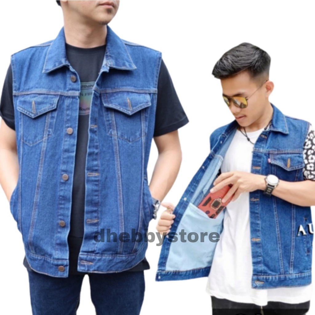 ROMPI L'EVIS KEREN | JAKET JEANS BIKERS | ROMPI DENIM BIG SIZE JUMBO M L XL XXL XXXL