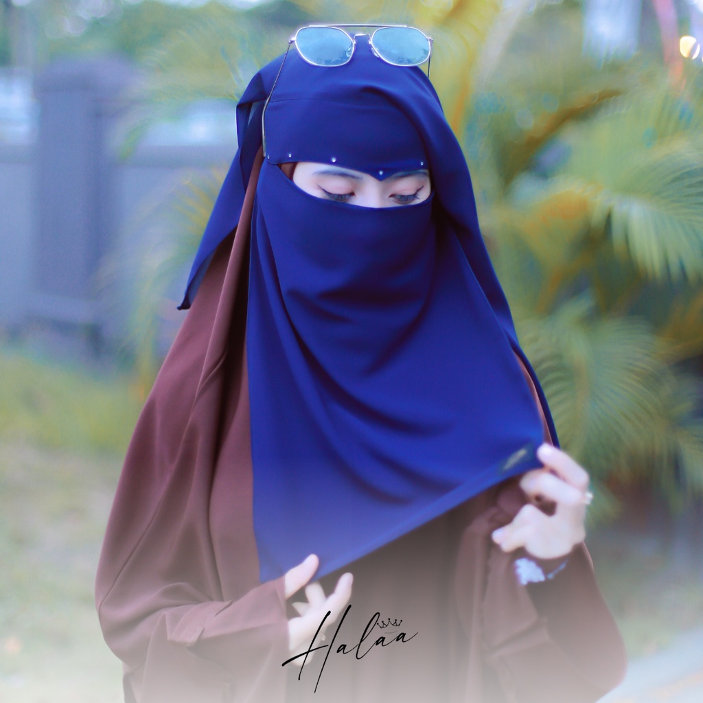 CADAR NIQAB LONG YAMAN EGALE REMPEL SIFON SILKY / SIFON PREMIUM BY HALAA