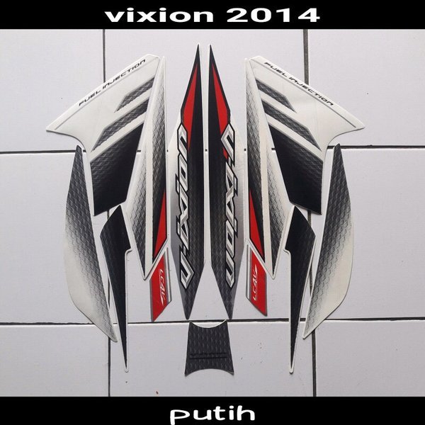 stiker motor vixion 2014 putih