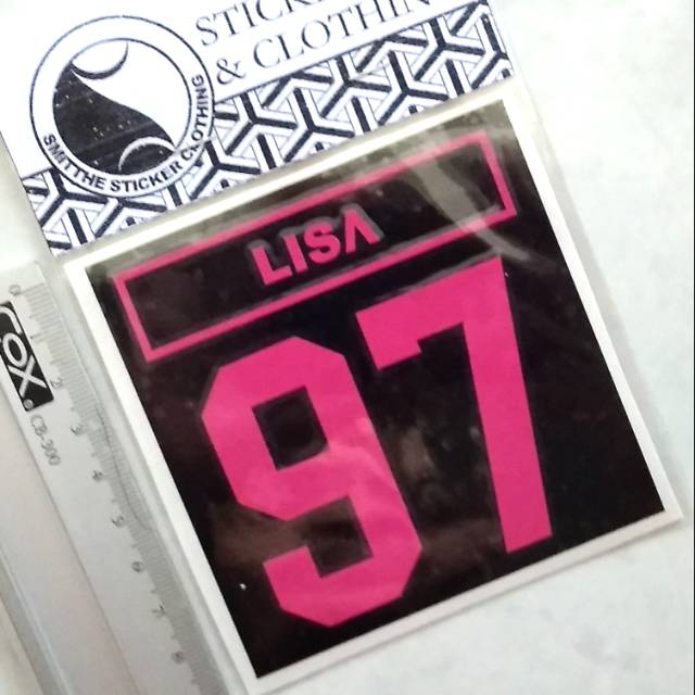 

Stiker KPOP Lisa 97 BP Cutting Sticker Waterproof Decal aksesoris Mobil Motor