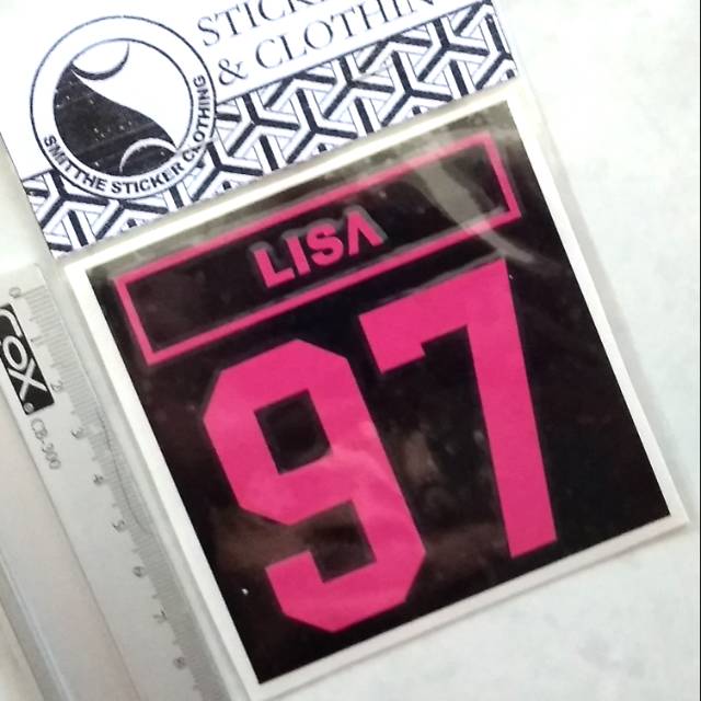 Stiker KPOP Lisa 97 BP Cutting Sticker Waterproof Decal aksesoris Mobil Motor