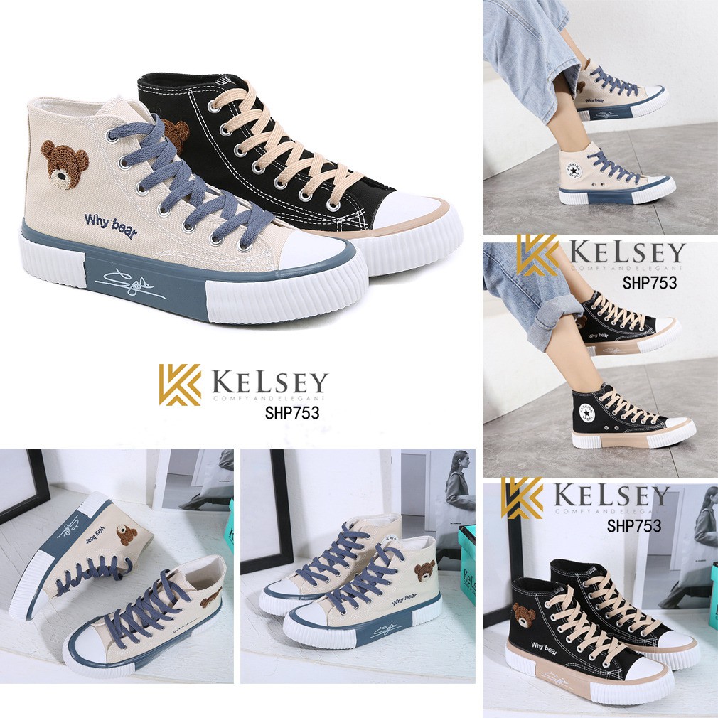 Kelsey Sepatu Sneakers Kanvas Wanita / Sepatu Anak Kerja Wanita SHP753