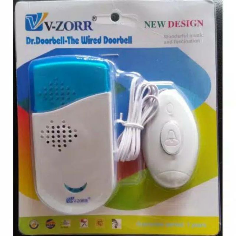 Bell chime Wireless V-ZORR Bel Pintu Rumah Tanpa Kabel