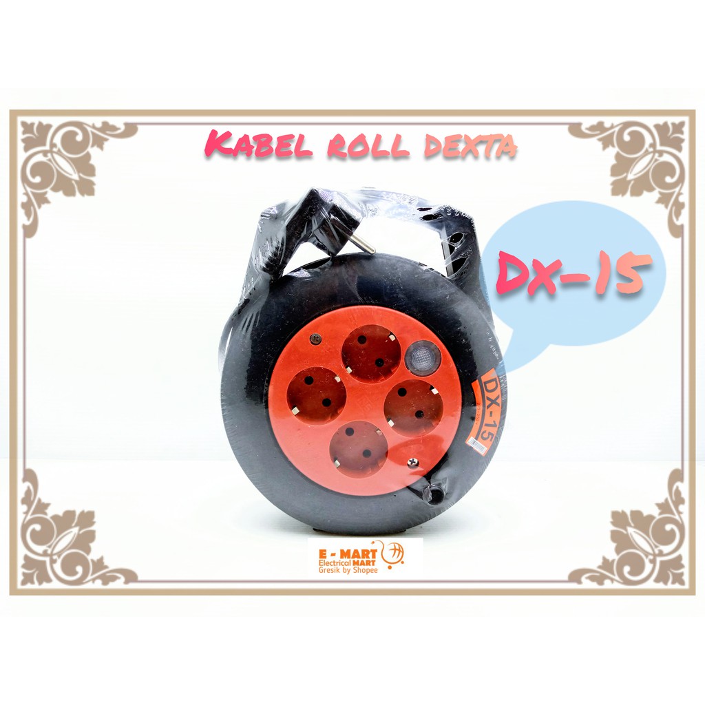 SALE DEXTA KABEL ROLL DX-15 dengan LAMPU INDIKATOR GROSIR PASTI MURAH DX15