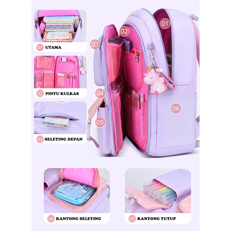 YX20504 Ransel Tas Anak Sekolah Perempuan Backpack Impor TAS SEKOLAH TAS RANSEL ANAK TAS ANAK TAS SEKOLAH ANAK TAS ANAK TK TAS RANSEL SEKOLAH