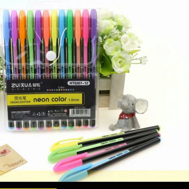 

Pen Colour Zuixua / 12 Neon Colour / highlihter Pen