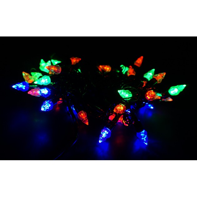 Lampu Hias LED 7 Varian Kabel Hitam Rainbow Lampu Natal TUMBLR