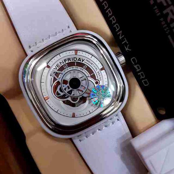 Sevenfriday Sf-P1 White Leathe rsuper grade 1:1 clone Automatic