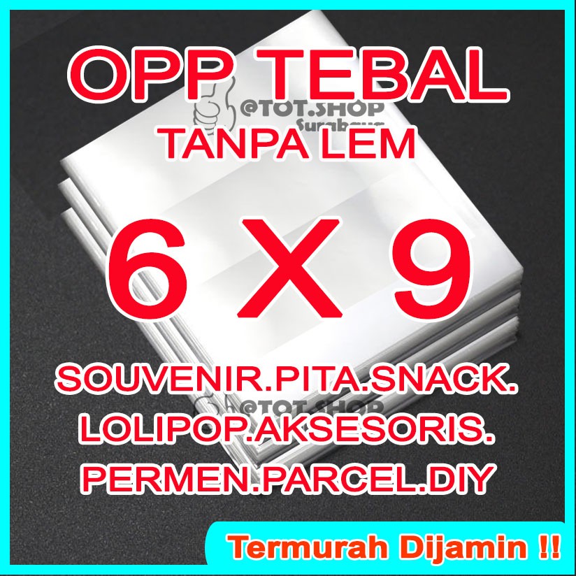 TEBAL OPP 1kg (3300pcs) UKURAN 6 x 9 PLASTIK KEMASAN TEBAL BENING Tanpa Lem Inner KTP IDCARD ID CARD KARTU PENGENAL