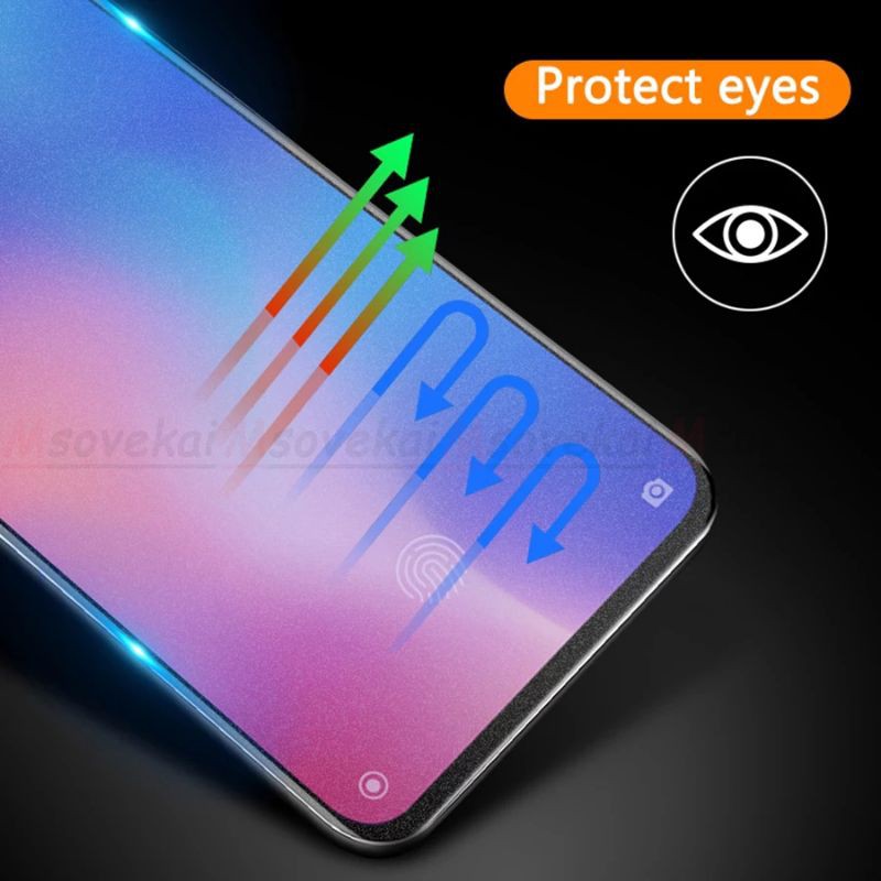 Tempered Glass Anti Blue Matte Xiaomi Redmi 9C - TG Anti Gores Layar Anti Glare Radiasi Full Layar