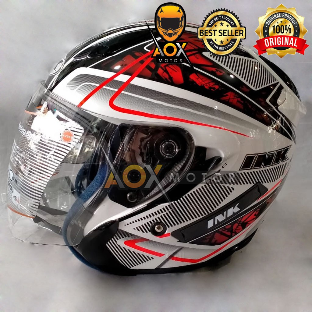 Helm INK METRO 2 Motif #1 ORIGINAL Halfface (Ongkir 2kg)