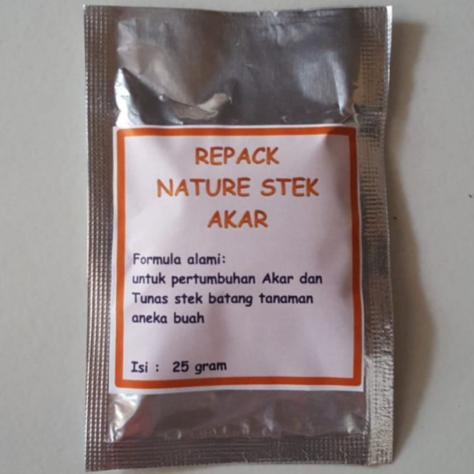 Pupuk Nature Stek Akar Kemasan 25Gr Formula Alami Pertumbuhan Akar Stek Batang Tanaman