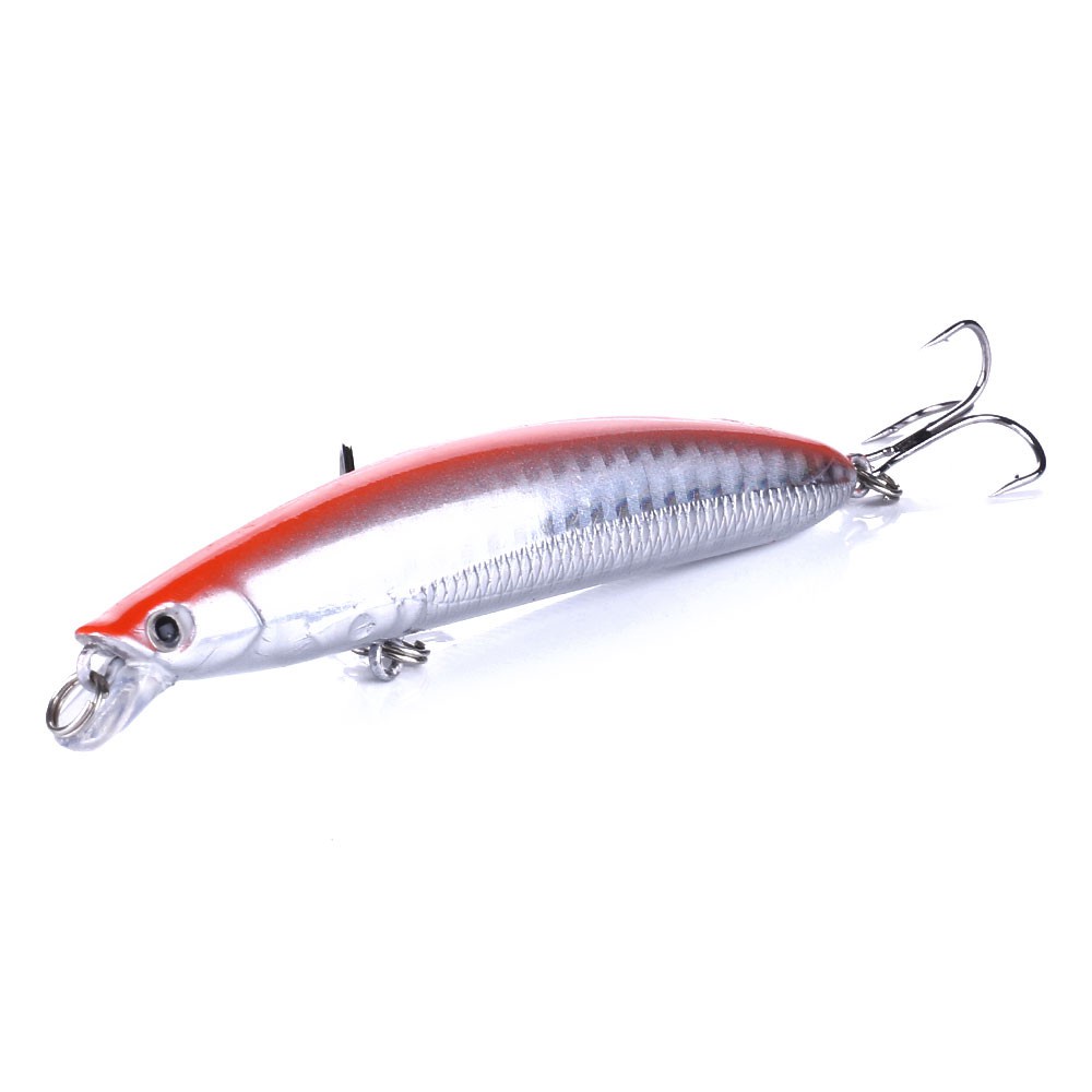 HENGJIA 1pc Umpan Pancing Hard Bait Bentuk Ikan Kecil 3d 9cm 9g Floating Lure Dengan Kail 6 #