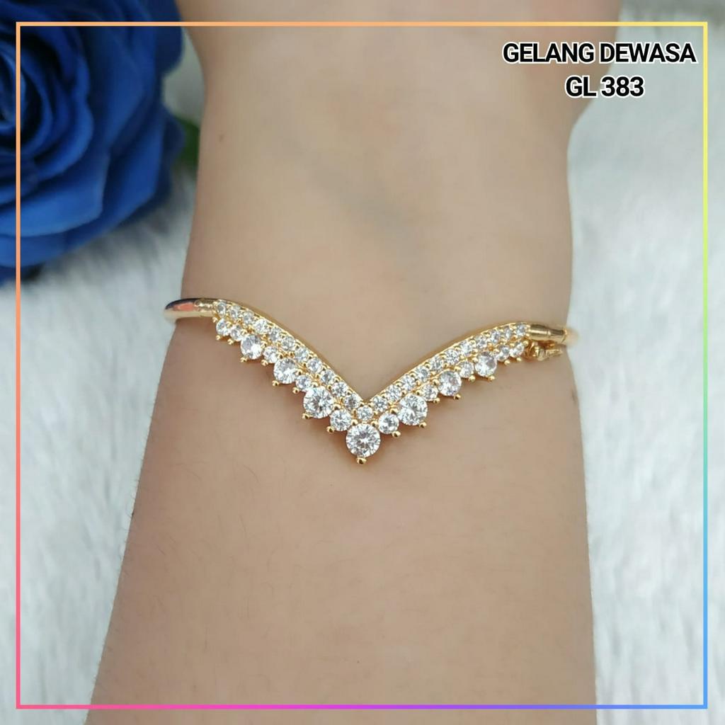 Gelang xuping gelang bangle fuji permata mewah perhiasan lapis emas GL 383