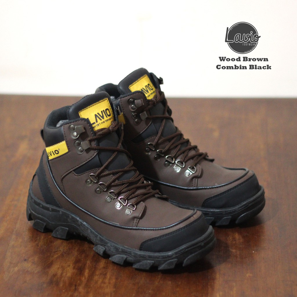 SEPATU SAFETY PRIA ORIGINAL SAFETY PROYEK UJUNG BESI LAVIO WOOD KERJA LAPANGAN OUTDOOR