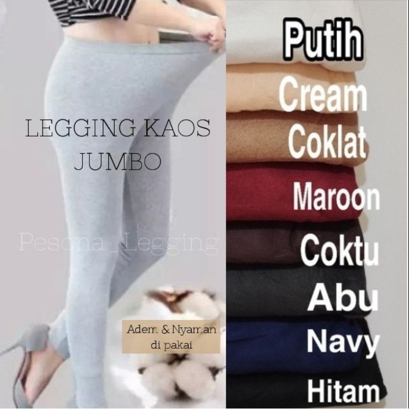 LEGGING KAOS JUMBO PANJANG/CELANA LEGGING JUMBO WANITA