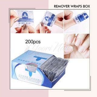 Gel remover wraps box isi 200pcs removal gel polish nail art wrap