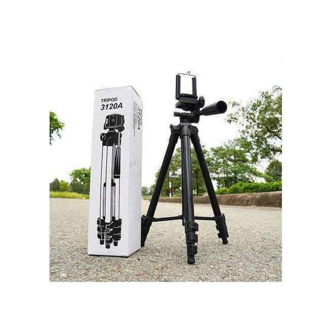 TRIPOD 1 METER HITAM 3120 FREE Holder U Medium  - Tripod Camera 1m