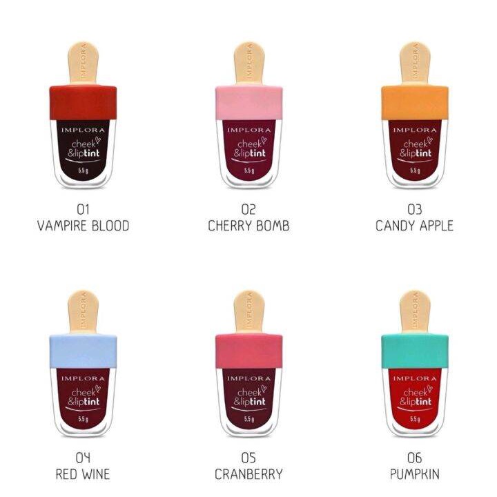 IMPLORA Cheek & Liptint / Lip Tint / Ice Cream 5.5gr Bisa untuk Anak / Remaja / Dewasa Aman BPOM / L