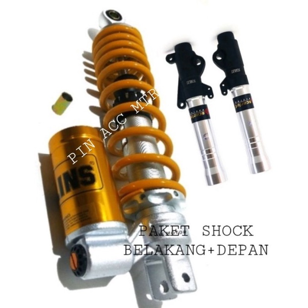 PAKET VARIASI SCHOK TABUNG DEPAN PLUS SCHOK TABUNG BELAKANG OHLINS UKURAN SCHOK 310MM