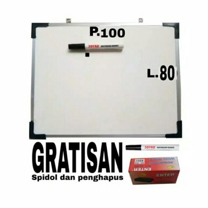 

Office & Stationery | Alat Tulis | Whiteboard Papan Tulis 100X80 | Best Seller