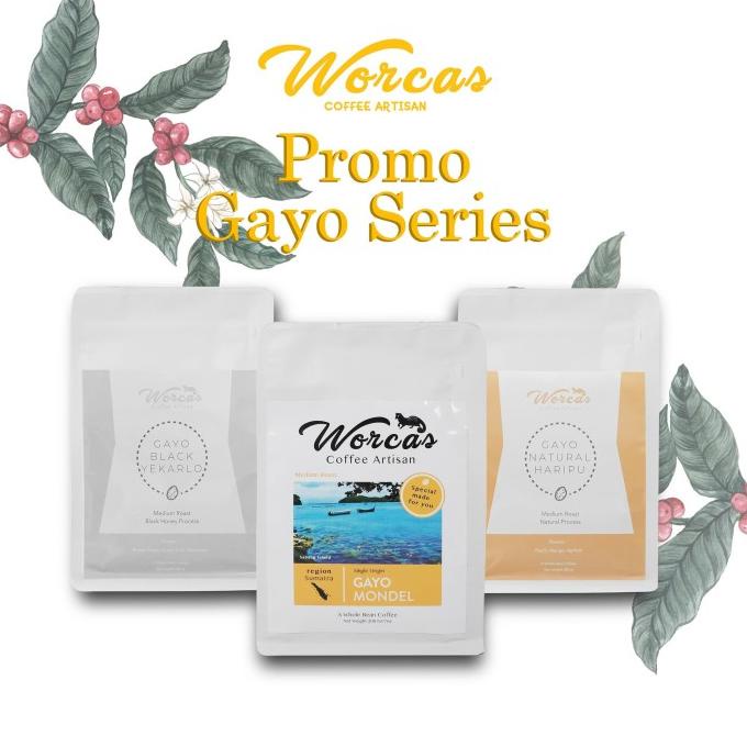 

WORCAS Special Bundle Gayo Series 200gr - Kopi Arabica Single Origin -Diskon Besar