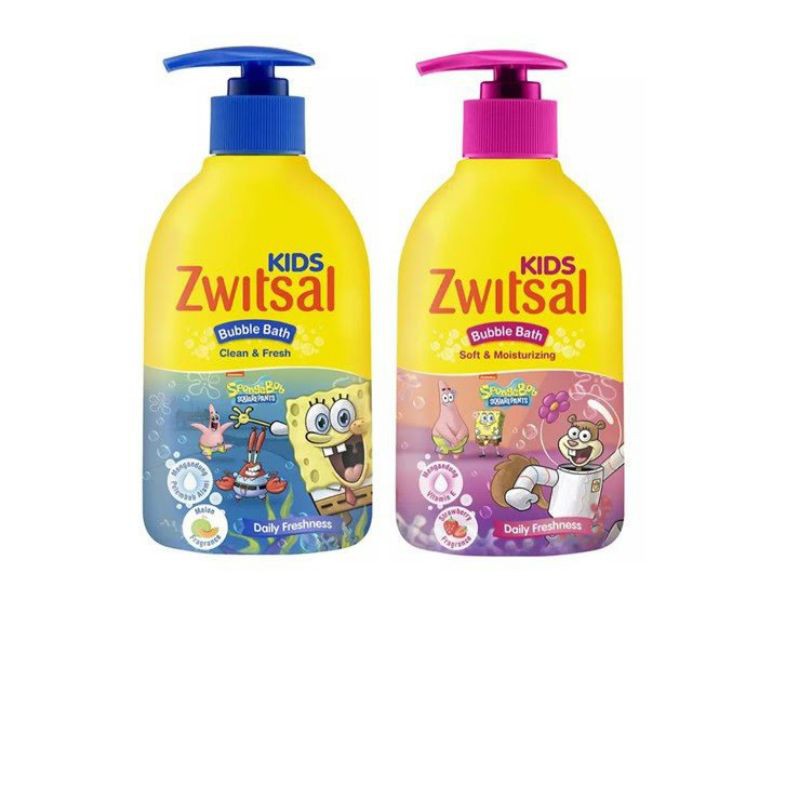 Zwitsal Kids Bubble Bath Blue Clean &amp; Fresh / Pink Soft &amp; Moisturizing 280ml