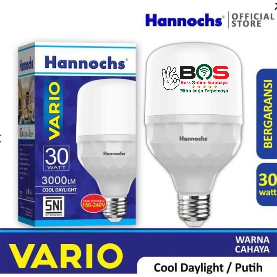 Lampu Kapsul Bohlam LED Hannochs VARIO Cahaya Putih 30W 30 Watt 6500K