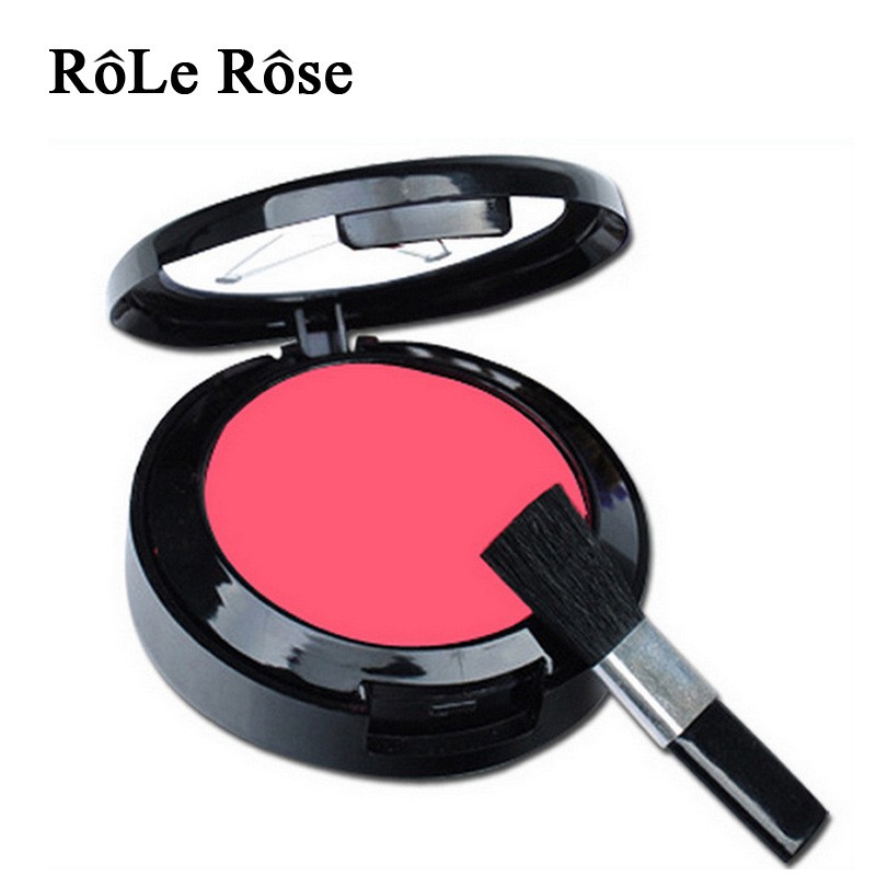 (COD) ada box buat hadiah Blush natural pressed blusher 2 warna pink dengan kuas import