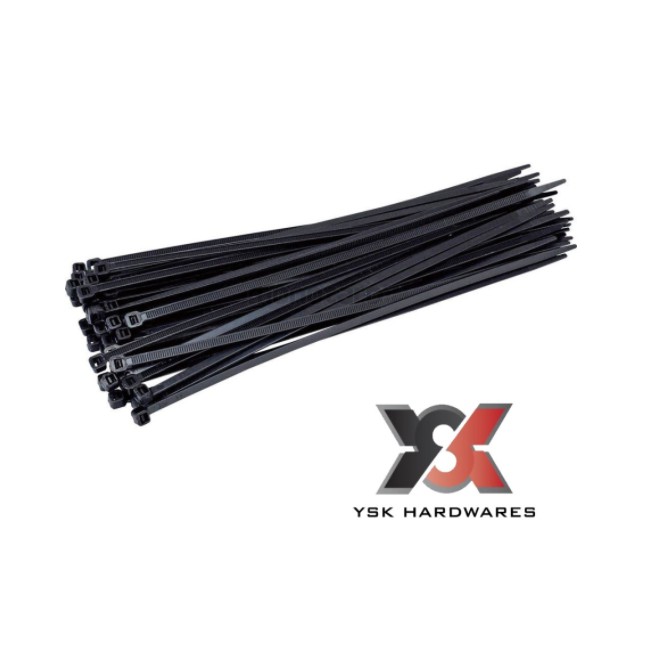 Kabel Ties Hitam  / Nylon Cable Tie YSK 1 pack @ 100 Pcs / kabel tis pengikat bungkus makanan hitam