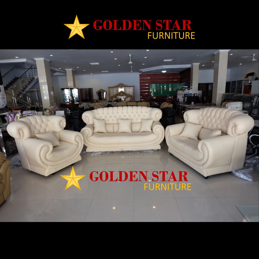 Sofa Kursi Tamu San Paulo 321 Cream / Krem Klasik Minimalis Mewah