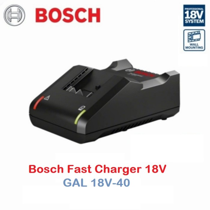 New Charger Bosch 18V Ori bor baterai Cordless drill GSR GSB GAL - 18V-40