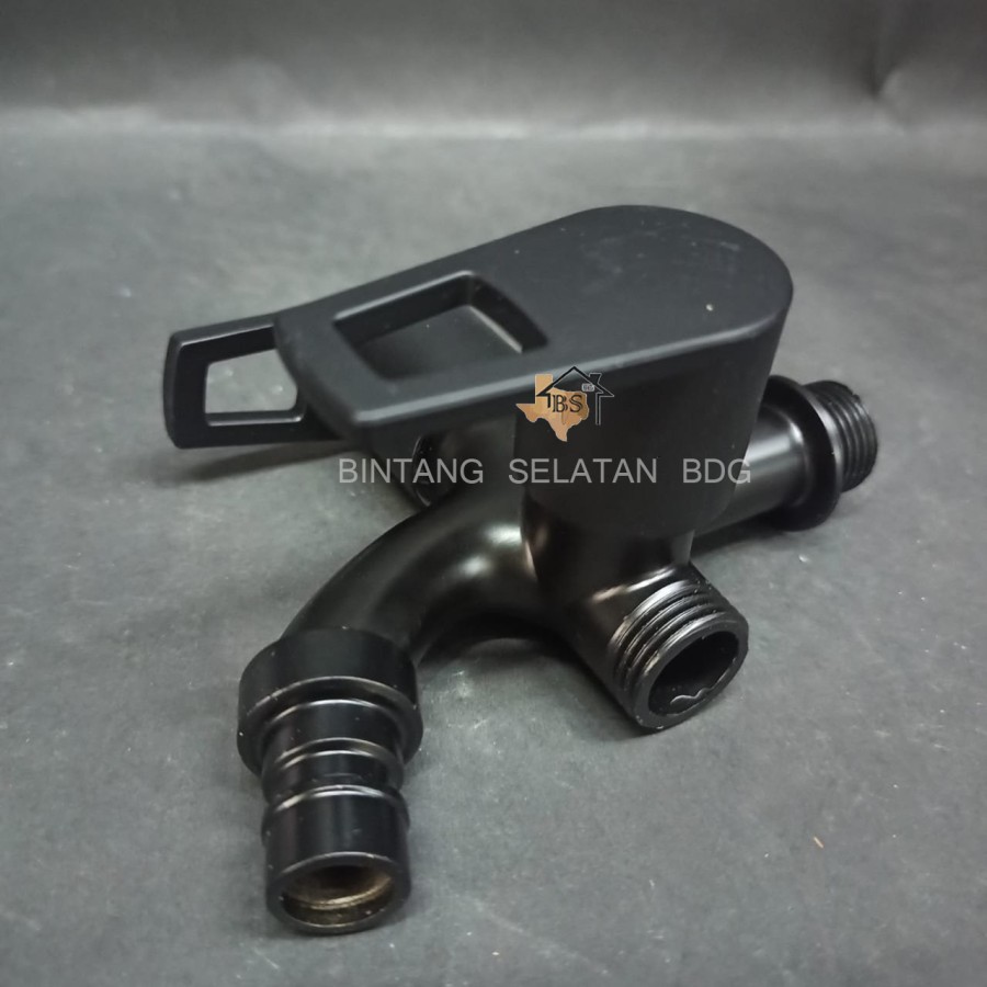 KRAN CABANG  KERAN DOUBLE AIR DINGIN KRAN SHOWER BLACK SERIES