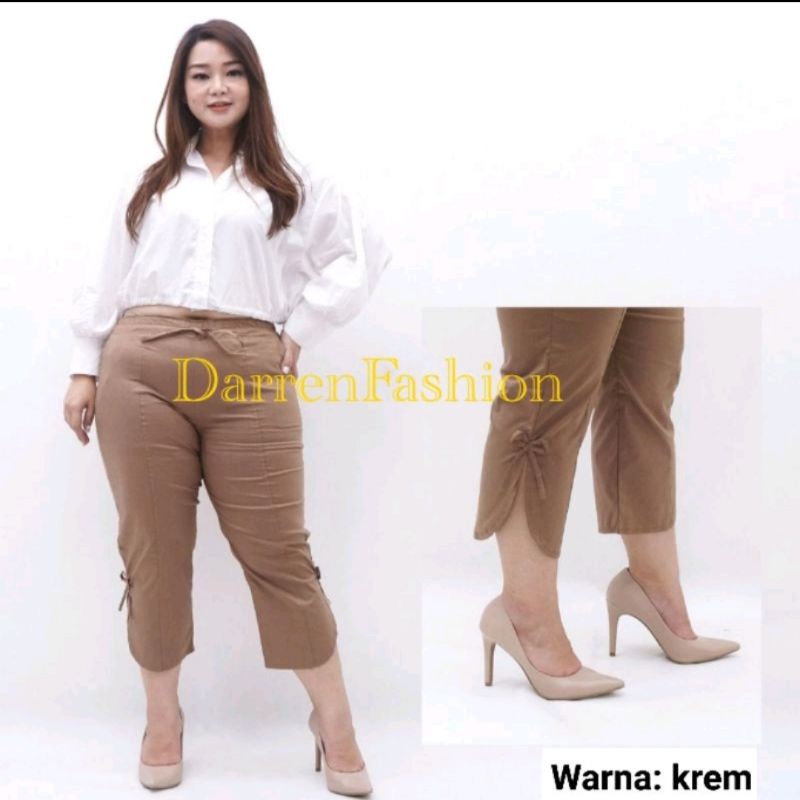 Dolphin Pants Katun 7/9 Jumbo . Celana Katun Stretch Jumbo 7/9 Murah