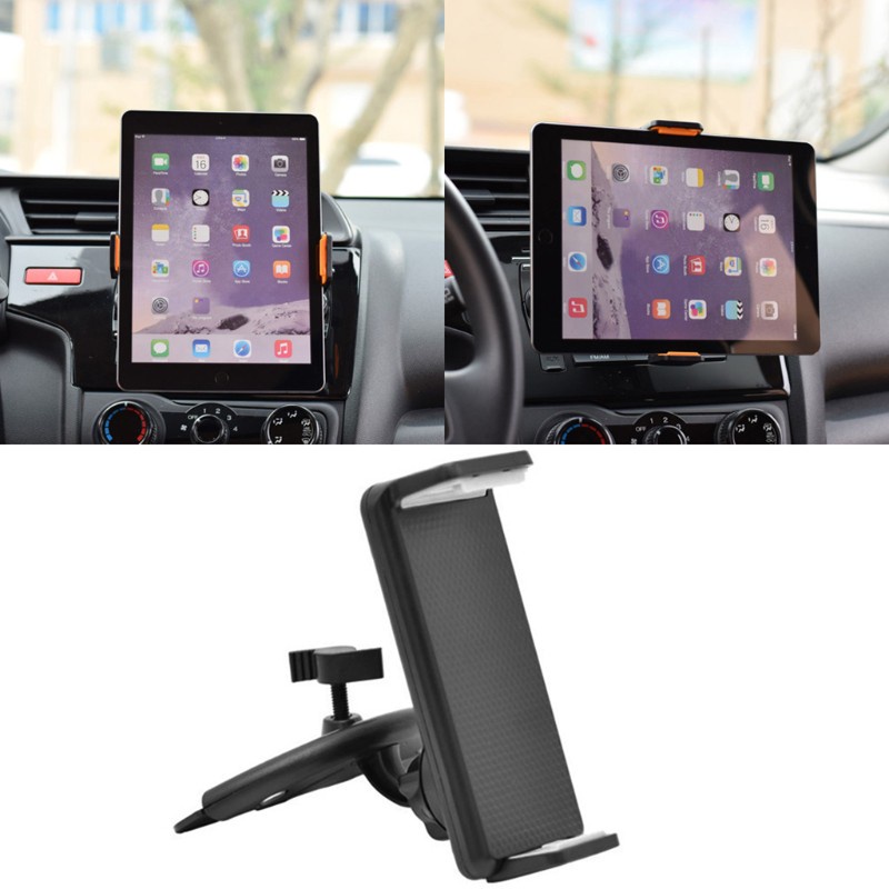 Vivi Stand Mount Slot Cd Mobil Rotasi 360 ° Untuk Smartphone / Tablet Pc 4-11 &quot;