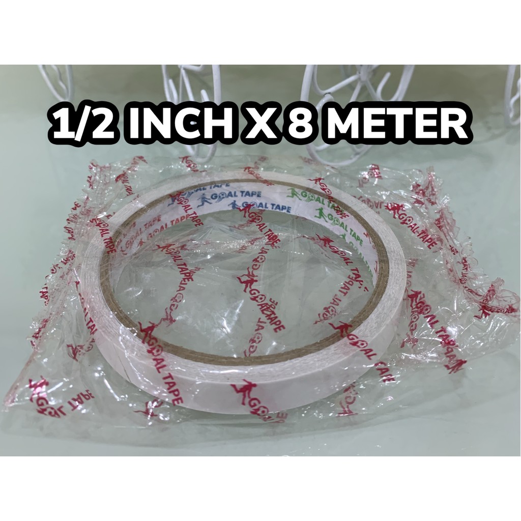 

DOUBLE TAPE KERTAS 1/2 Inch ( 11 mm x 8 Meter) MURAH PROMO
