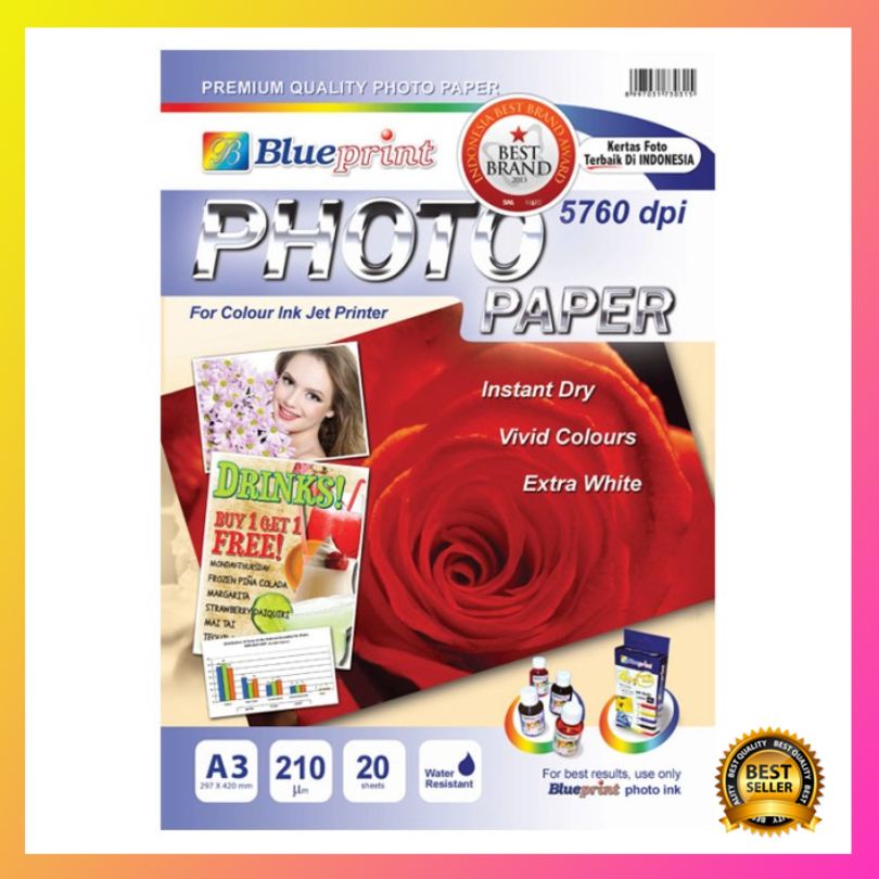 

Diskon Blueprint BP-GPA3190 BP-GPA3210 Photo Paper - Kertas Foto A3